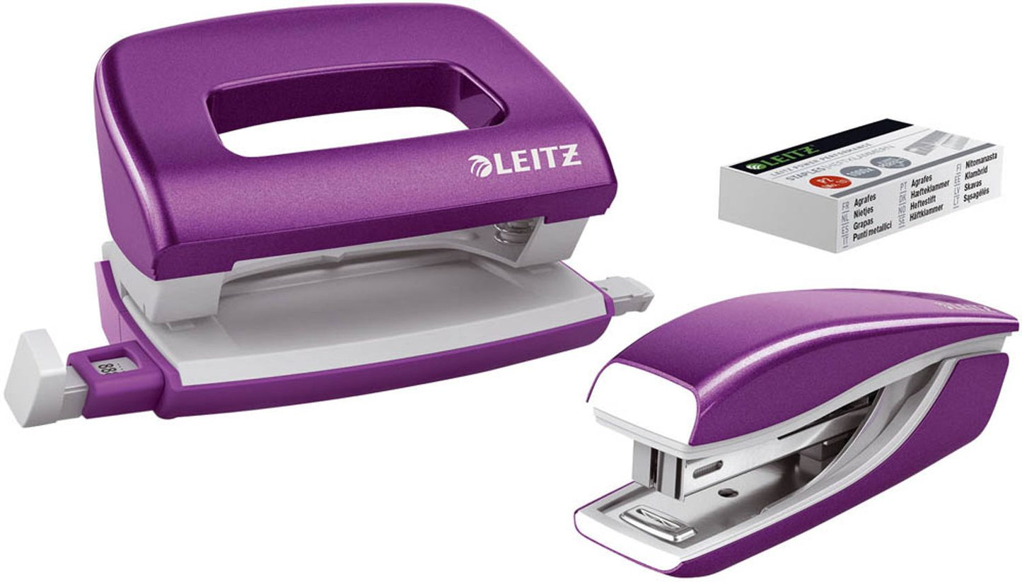 LEITZ Locher und Heftgeräte Set NeXXt WOW