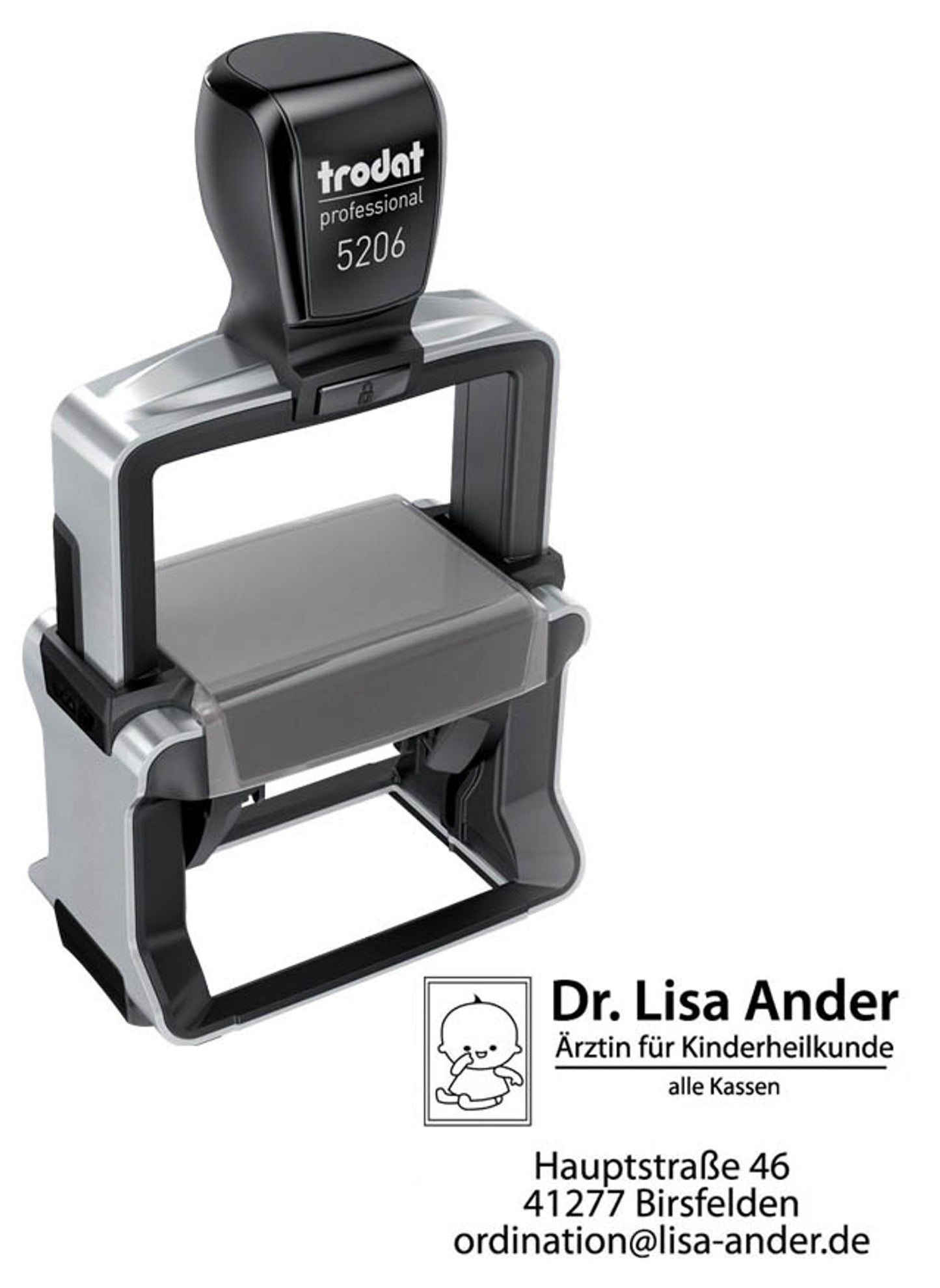 trodat Textstempel, individualisierbar 5206 selbstfärbend schwarz