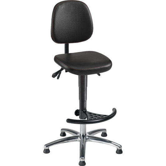 mey chair Arbeitsdrehstuhl WF-H-KL-FS3-ALU schwarz Kunstleder | 7035