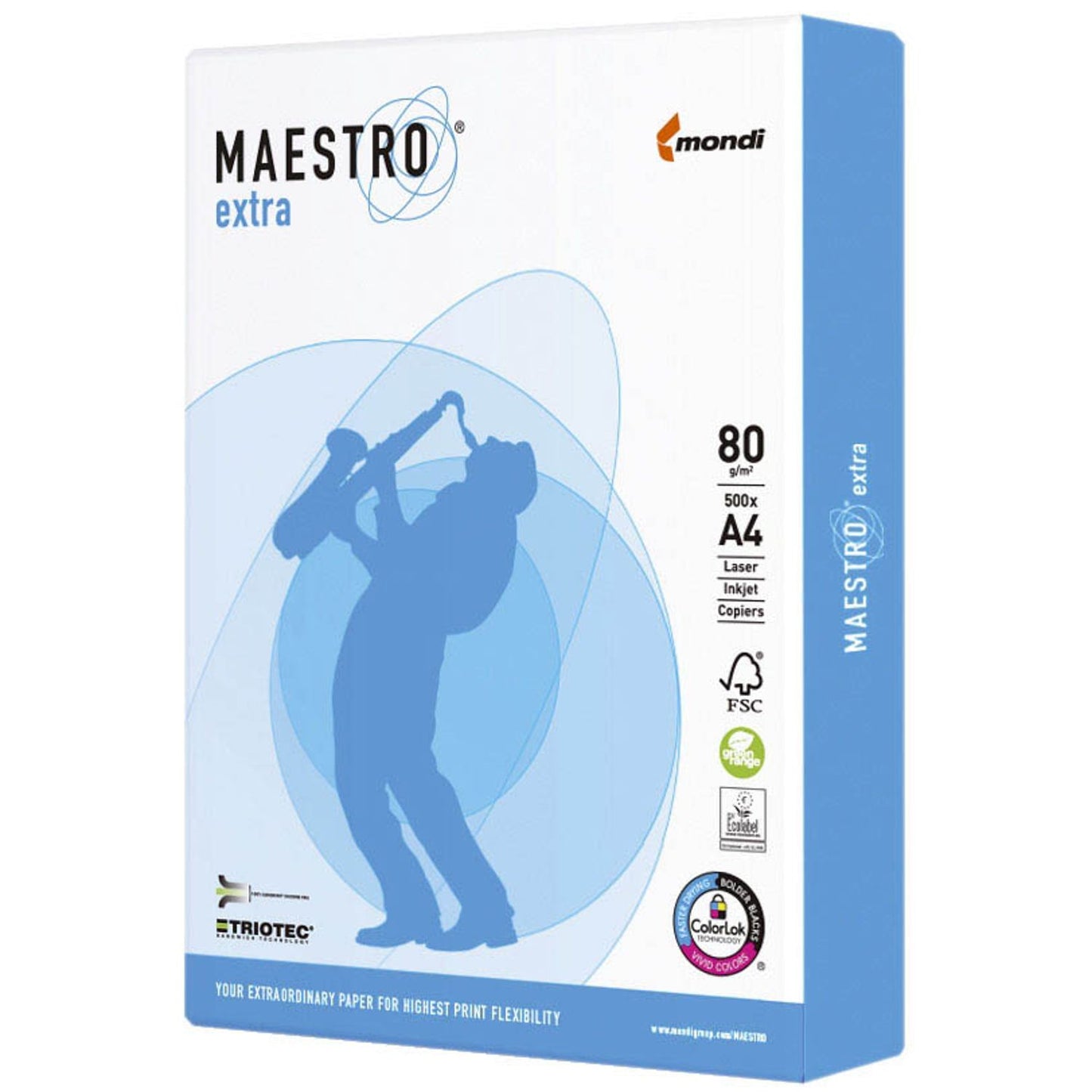 mondi Kopierpapier MAESTRO extra DIN A4 80 g/qm | 9457A80S | 1 Pack = 500 Blatt