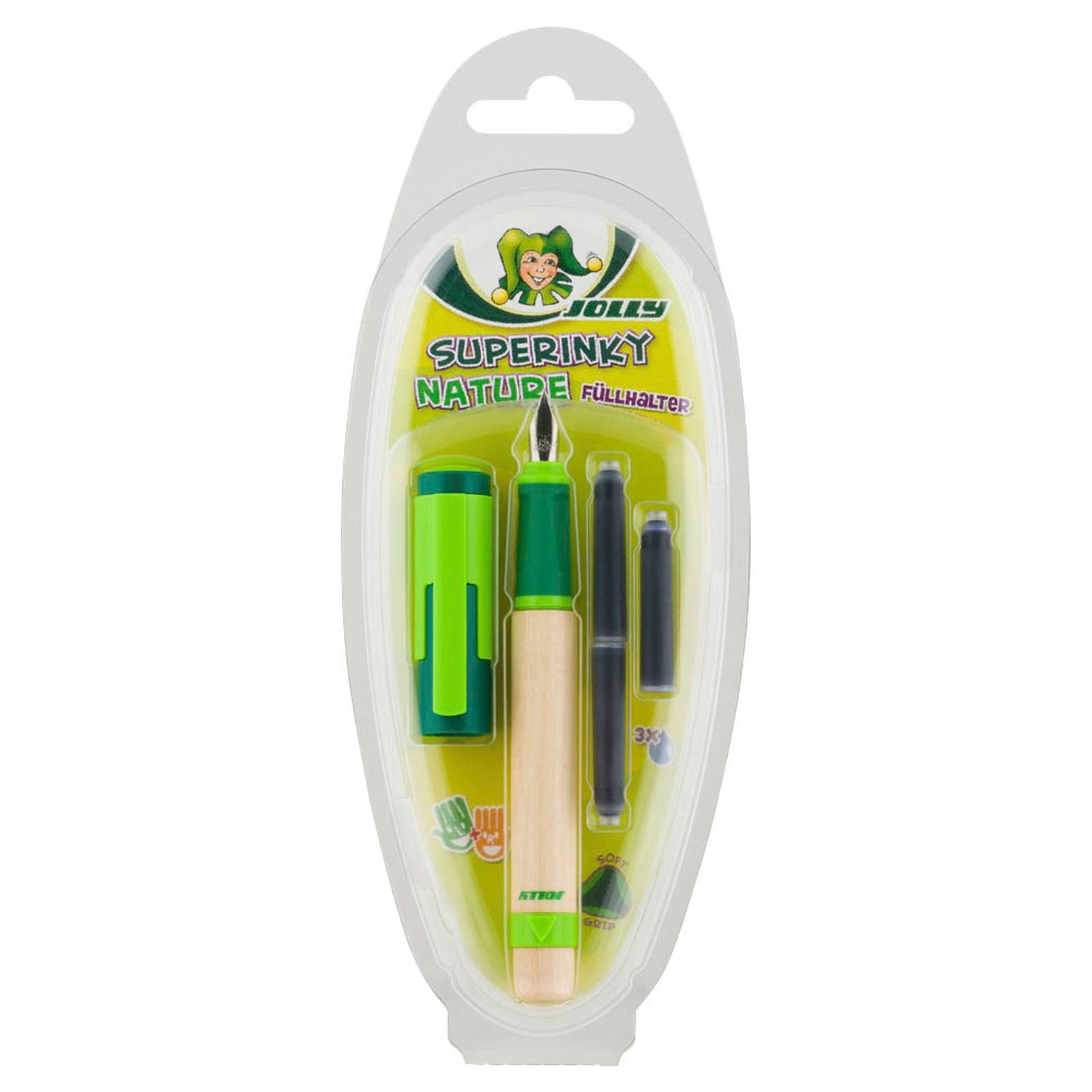 JOLLY Superinky Nature Touch Patronenfüller grün/ahorn M (mittel) | 7091-0003