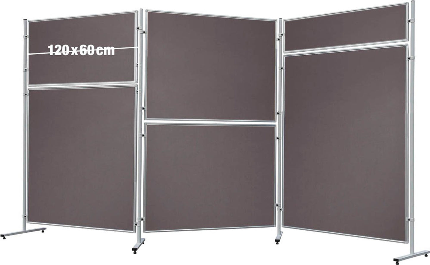 FRANKEN Trennwand ECO, doppelseitig, grau