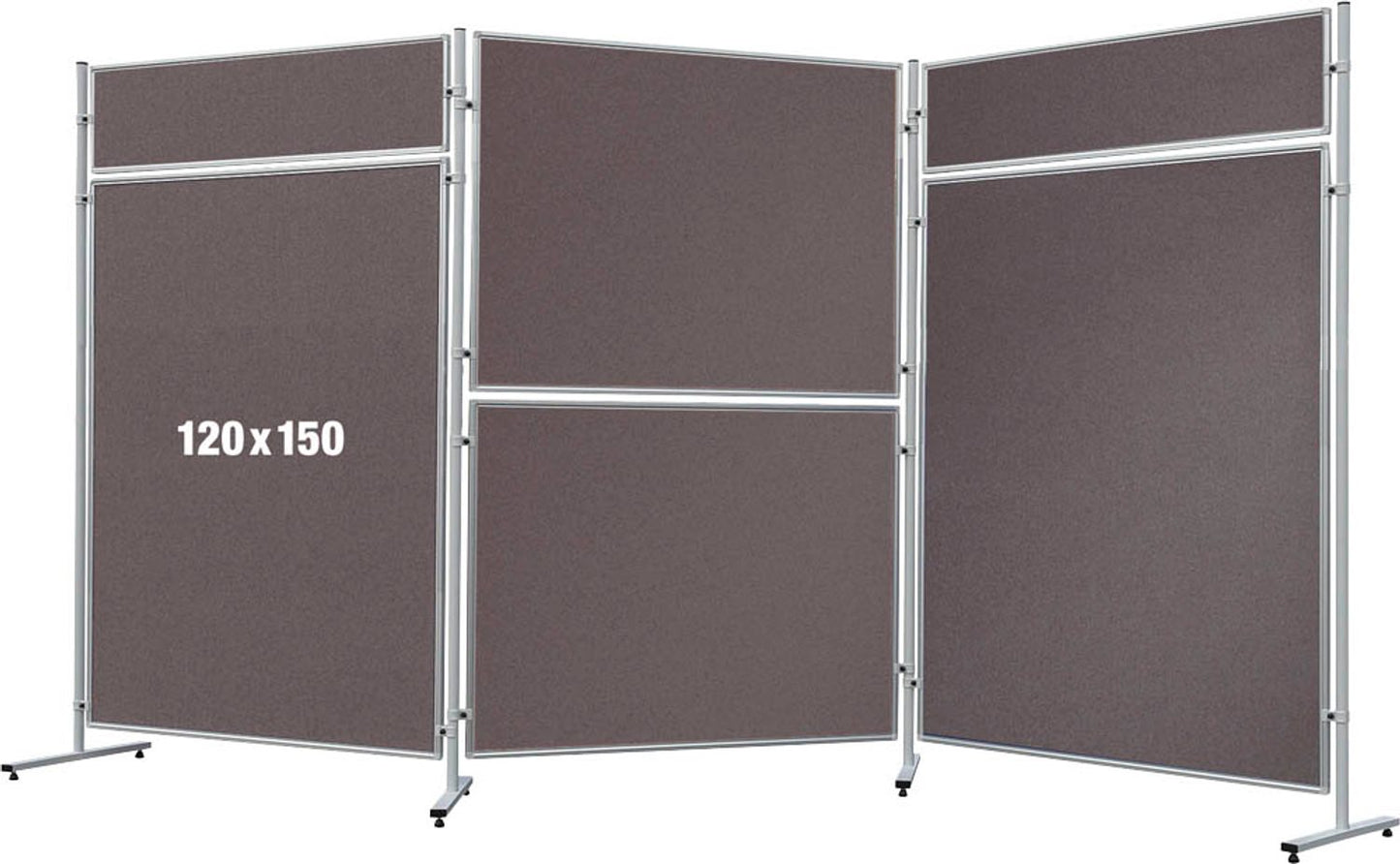 FRANKEN Trennwand ECO, doppelseitig, grau