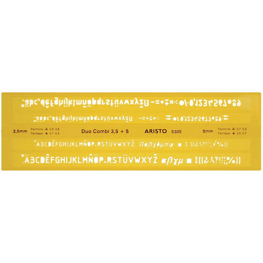 ARISTO Schriftschablone gelb | AH5305
