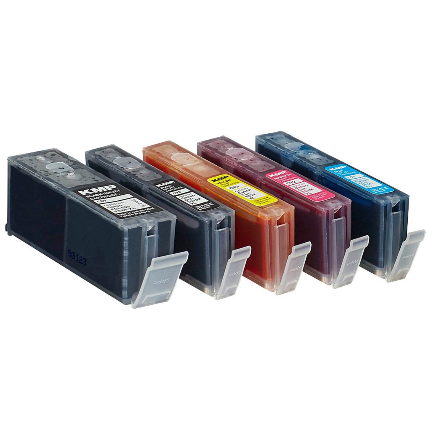 KMP C100V pigmentschwarz, schwarz, cyan, magenta, gelb Druckerpatronen kompatibel zu Canon PGI-550 XL BK, CLI-551 XL BK/C/M/Y, 5er-Set | 1519,0050 | 1 Pack = 5 St.