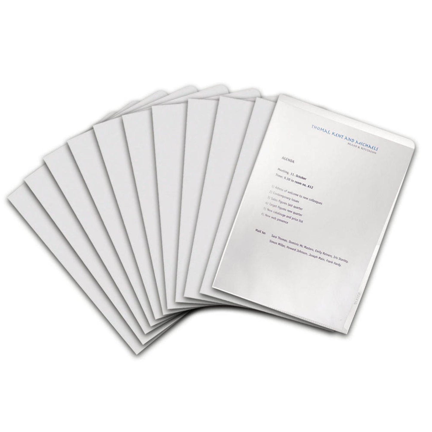 100 LEITZ Sichthüllen transparent genarbt 0,13 mm