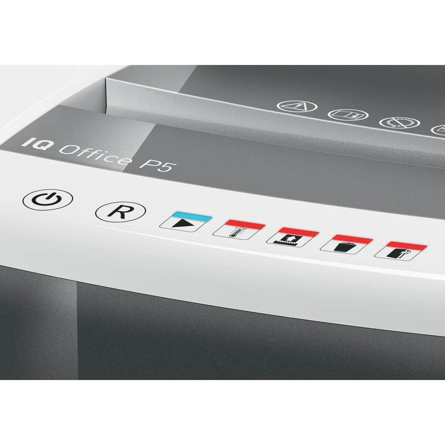 LEITZ IQ Office Aktenvernichter mit Partikelschnitt P-5, 2 x 15 mm, bis , weiß | 80020000