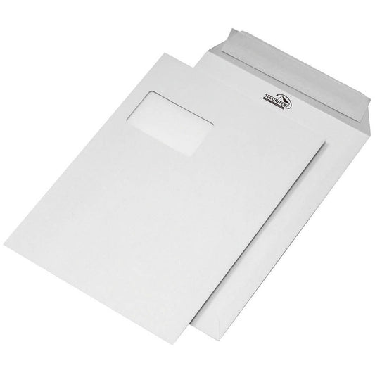 MAILmedia Versandtaschen Securitex DIN C4 mit Fenster weiß | 30001204 | 1 Pack = 100 St.