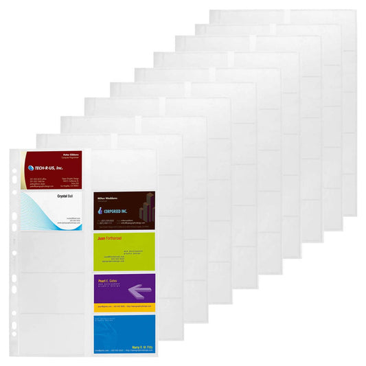 DURABLE Visitenkartenhüllen DIN A4 transparent glatt 0,10 mm | 238919 | 1 Pack = 10 St.