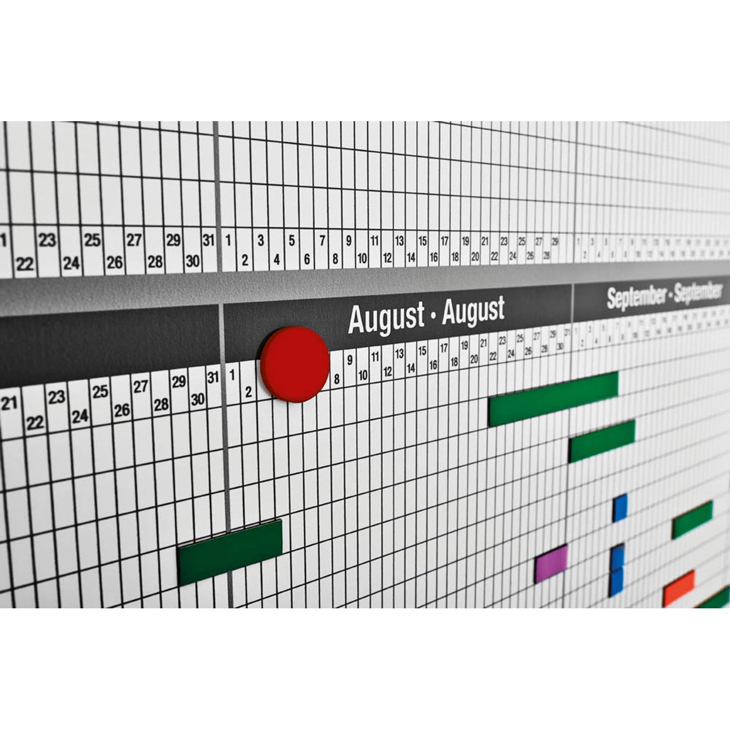 magnetoplan Jahresplaner, Monats- und Tageseinteilung 121,5 x 91,5 cm | 1241212S