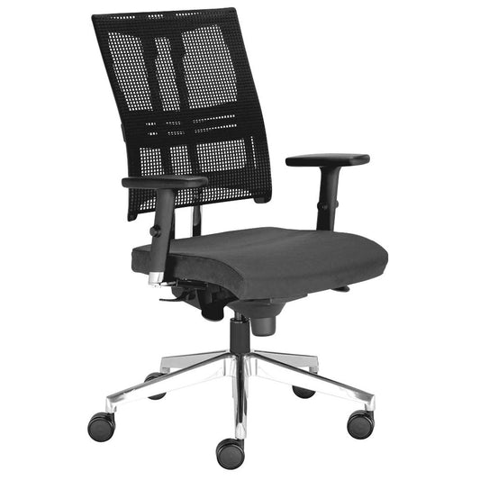 Nowy Styl Bürostuhl Net-Motion Stoff schwarz, Gestell chrom | @-MOTION ST33-POL R15K-CR EST EF019 ESH