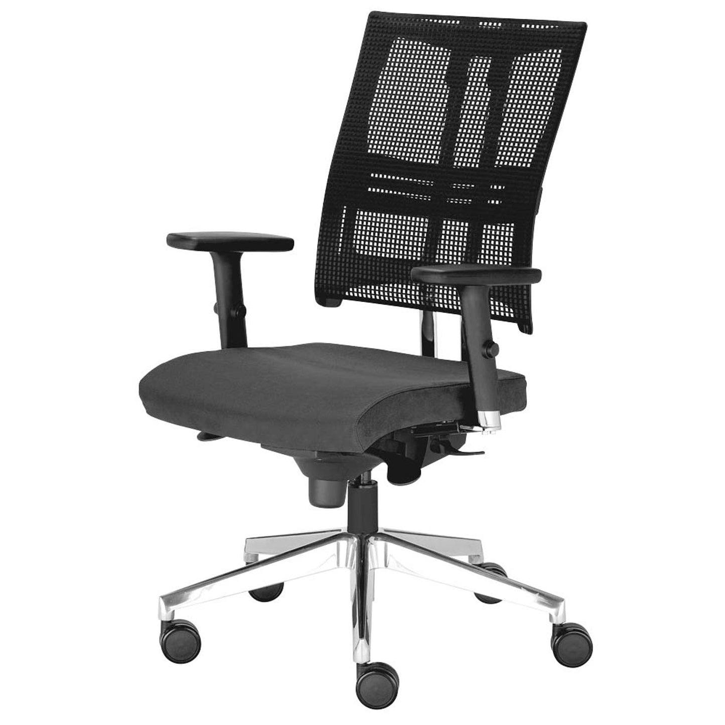 Nowy Styl Bürostuhl Net-Motion Stoff schwarz, Gestell chrom | @-MOTION ST33-POL R15K-CR EST EF019 ESH