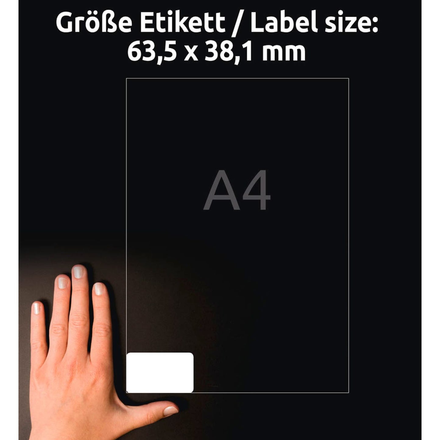 AVERY Zweckform Adressetiketten weiß 63,5 x 38,1 mm | L7160-40 | 1 Pack = 40 Blatt