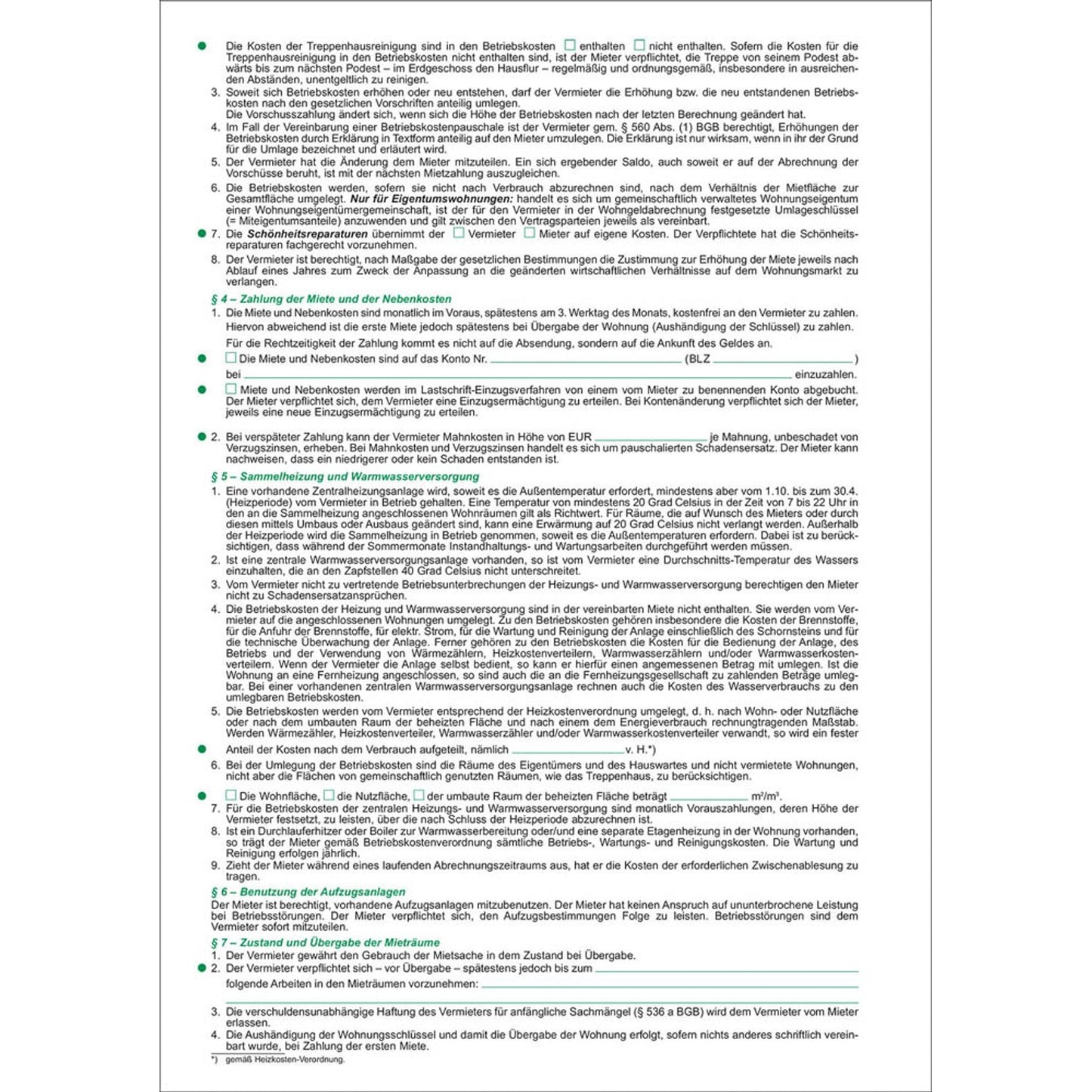 RNK-Verlag Mietverträge für Wohnungen | 599 | 1 Pack = 50 St.