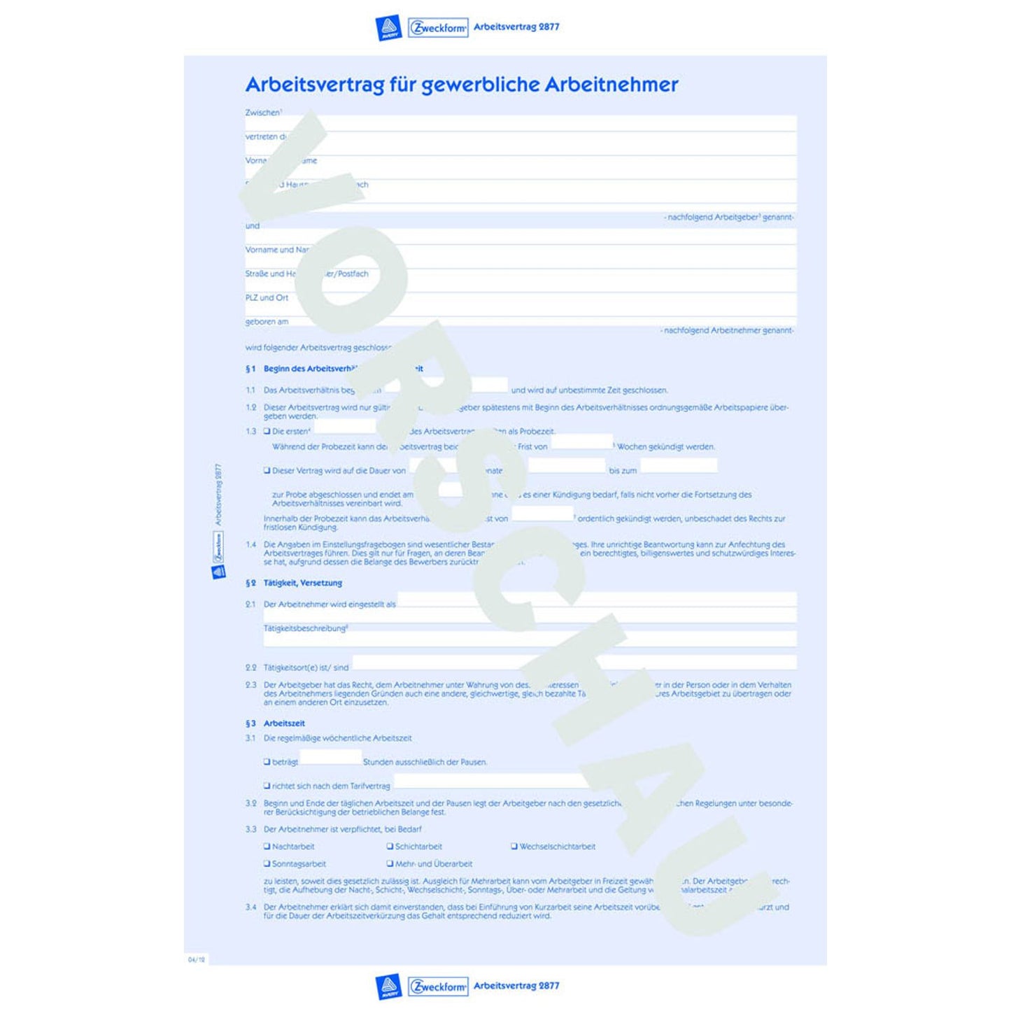 AVERY Zweckform Arbeitsverträge | 2877 | 1 Pack = 5 St.