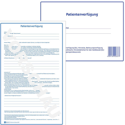 AVERY Zweckform Patientenverfügung Formulare | 2837 | 1 Pack = 10 St.