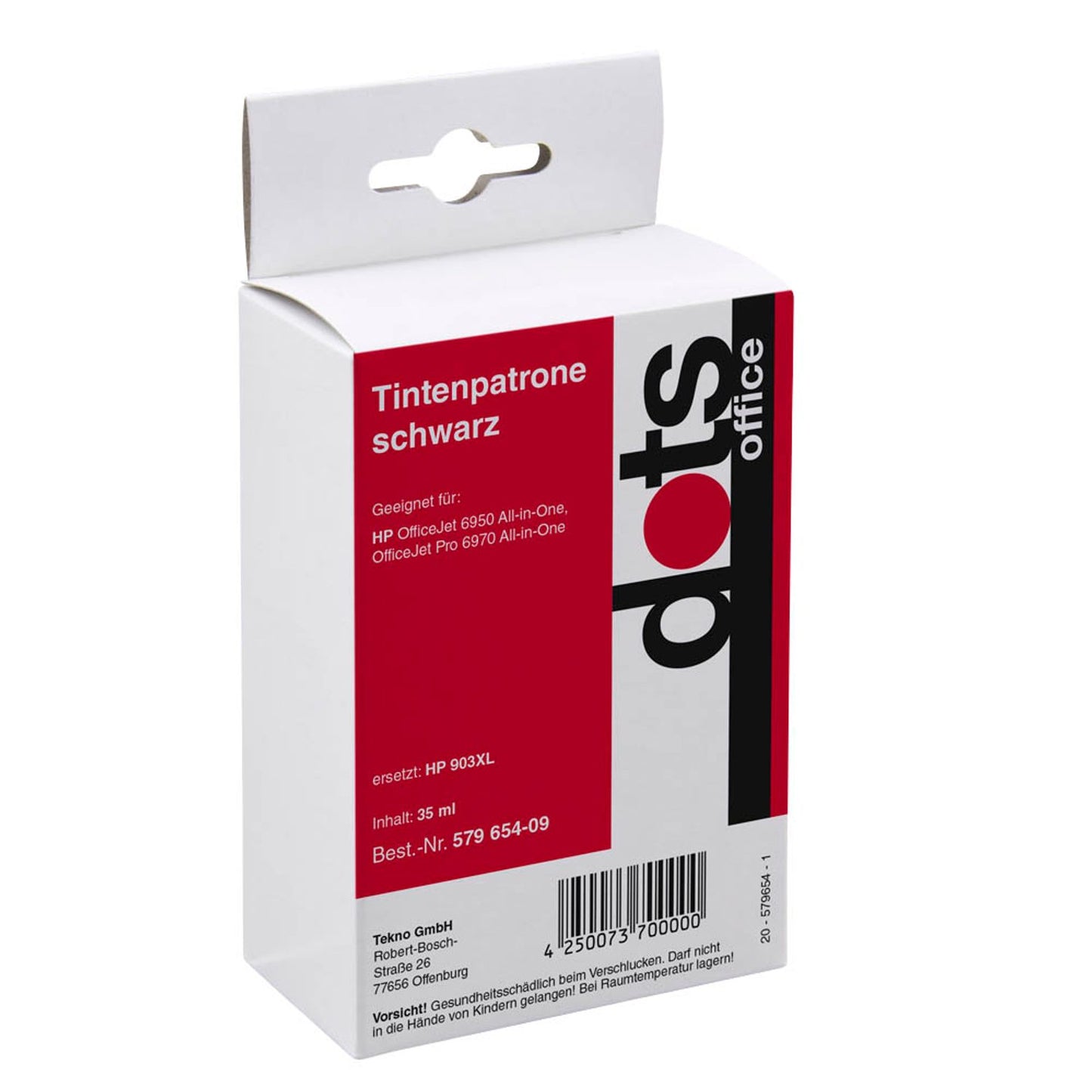 dots schwarz Druckerpatrone kompatibel zu HP 903XL (T6M15AE) | 1756,0201-DOTS