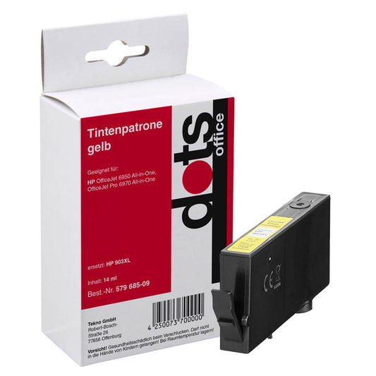 dots gelb Druckerpatrone kompatibel zu HP 903XL (T6M11AE) | 1757,0009-DOTS