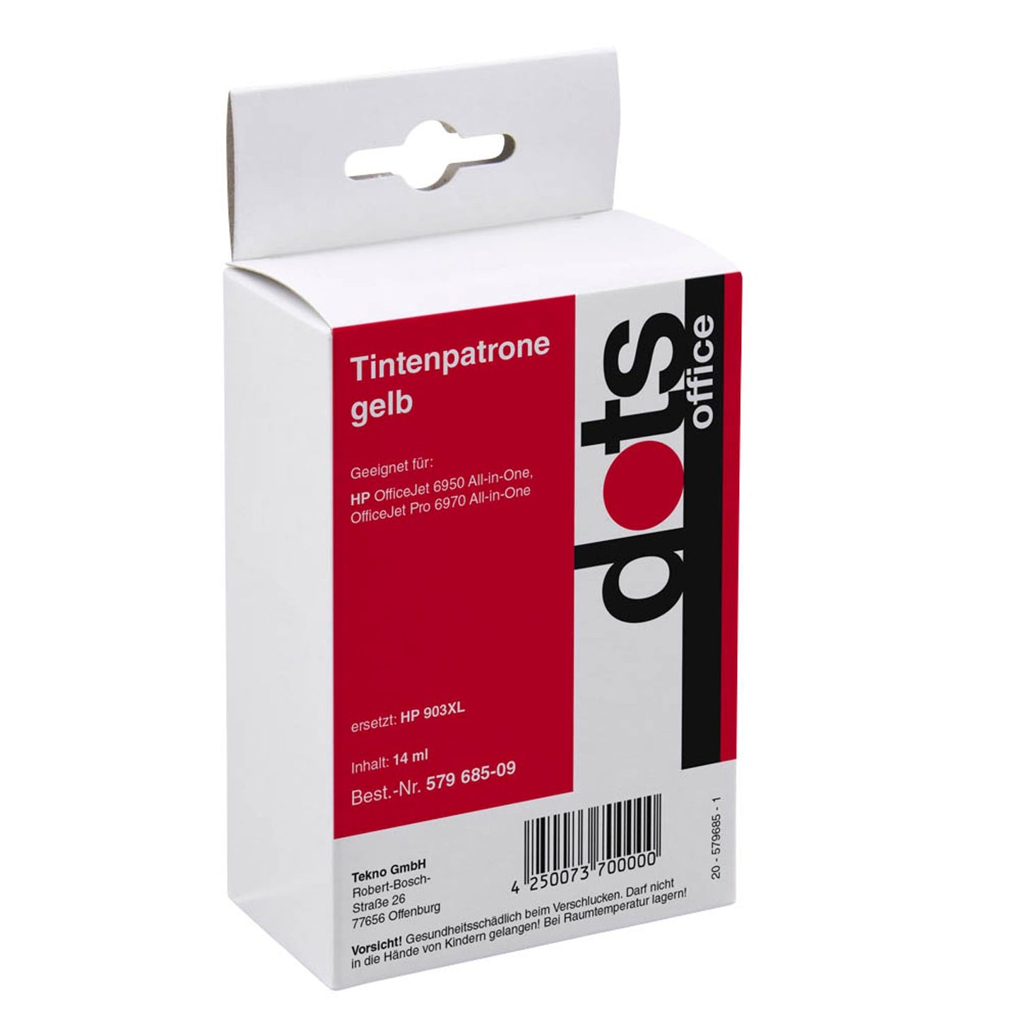 dots gelb Druckerpatrone kompatibel zu HP 903XL (T6M11AE) | 1757,0009-DOTS