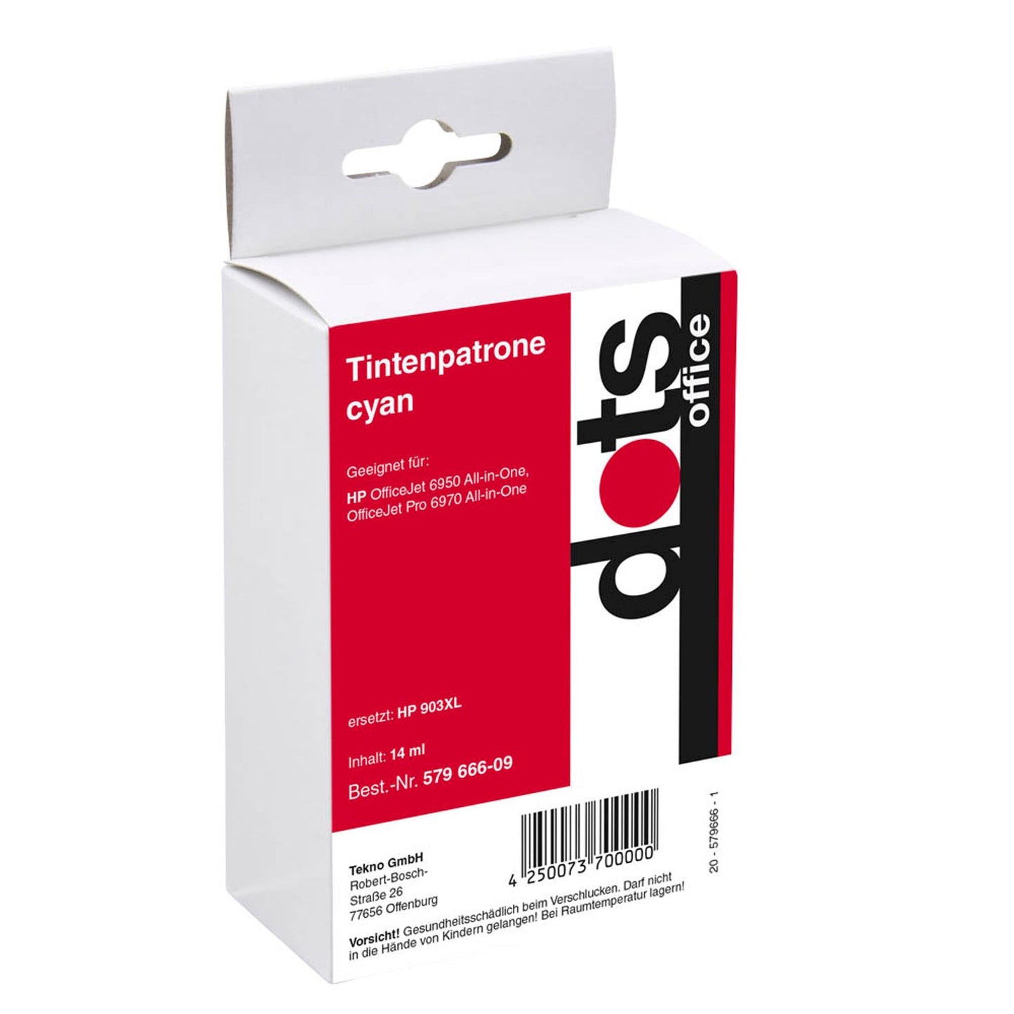 dots cyan Druckerpatrone kompatibel zu HP 903XL (T6M03AE) | 1757,0003-DOTS