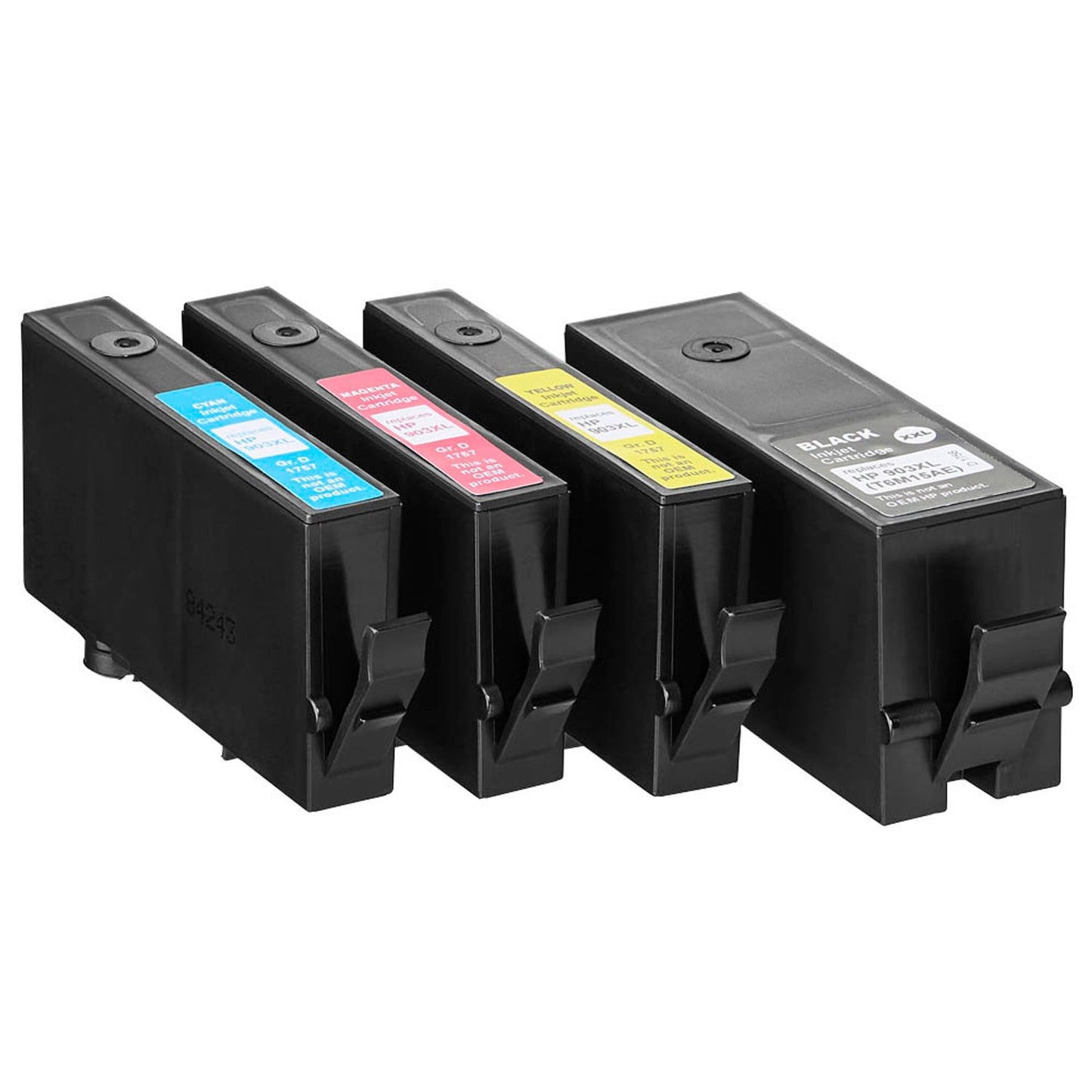 dots schwarz, cyan, magenta, gelb Druckerpatronen kompatibel zu HP 903XL (3HZ51AE), 4er-Set | 1756,0005-DOTS | 1 Pack = 4 St.