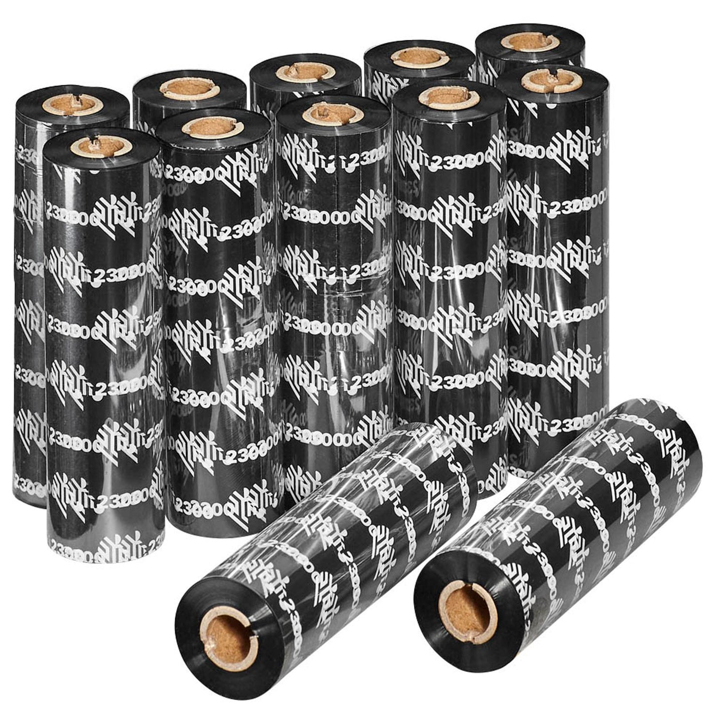 ZEBRA 2300 schwarz Thermo-Druckfolien | 02300GS11007 | 1 Pack = 12 Rollen