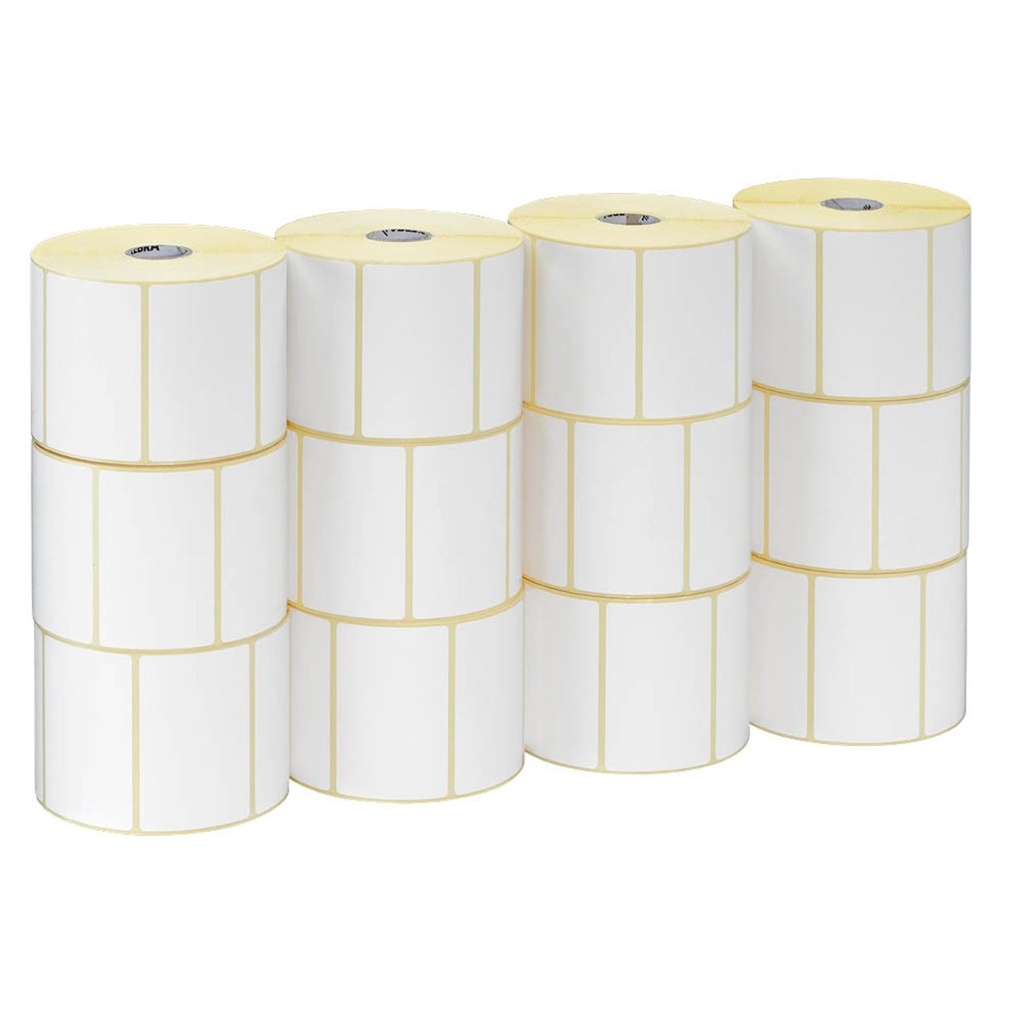 ZEBRA Etikettenrollen für Etikettendrucker weiß, 102,0 x 51,0 mm, 12 x 1370 Etiketten | 800274-205 | 1 Pack = 12 Rollen