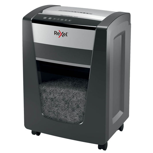 Rexel Momentum X420 Aktenvernichter mit Partikelschnitt P-4, 4 x 40 mm, bis , schwarz | 2104578EU