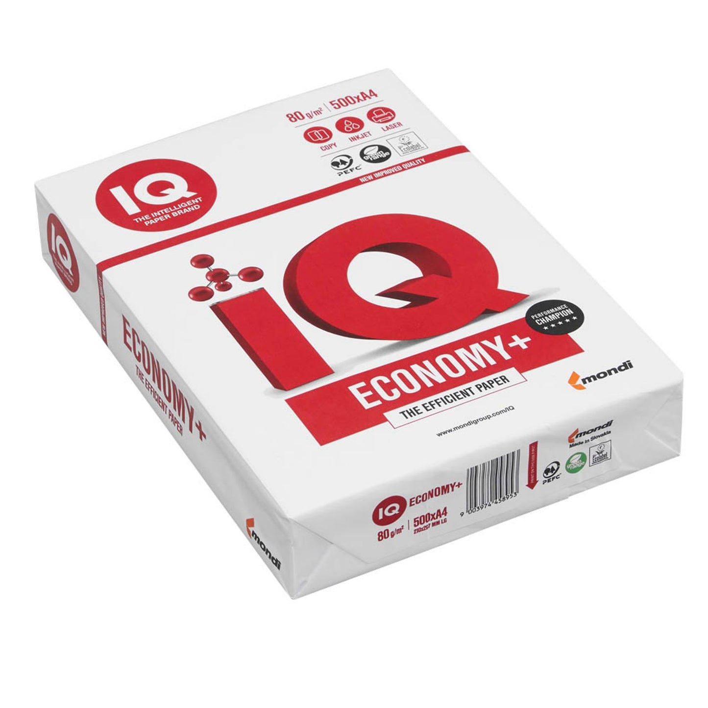 IQ Kopierpapier ECONOMY+ DIN A4 80 g/qm | 88265831 | 1 Pack = 500 Blatt