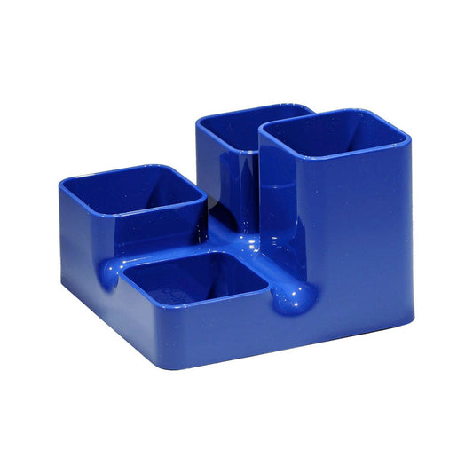 arlac® Stiftehalter blau Polystyrol 4 Fächer 13,0 x 13,0 x 9,0 cm | 23424
