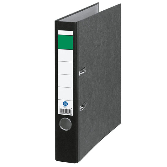 Grüner Balken Ordner schwarz Karton 5,0 cm DIN A4 | 2214081 | 1 Aktionspack = 25 St.