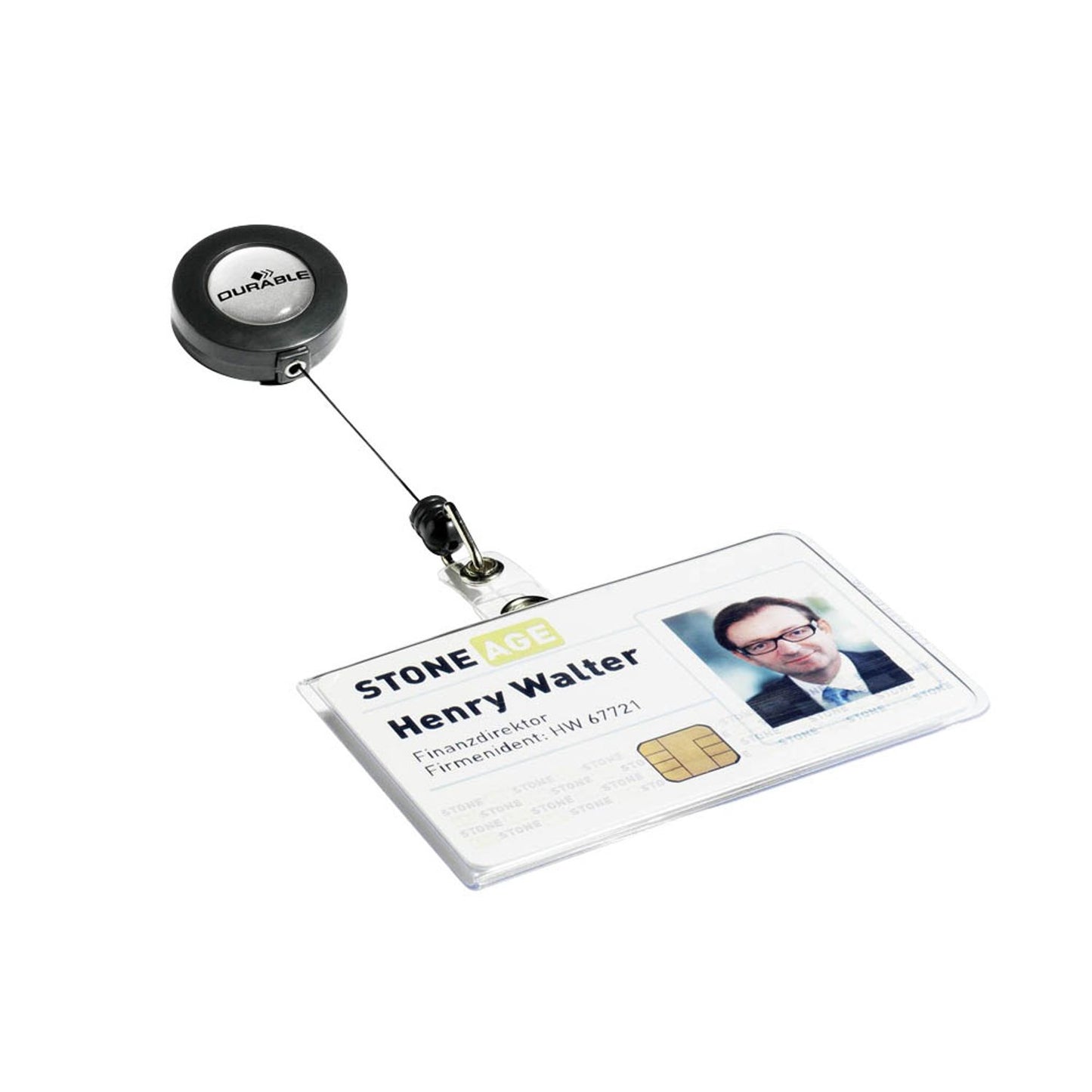 DURABLE Namensschilder mit Clip 8,5 x 5,4 cm | 8016 19 | 1 Pack = 10 St.