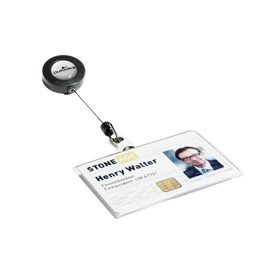 DURABLE Namensschilder mit Clip 8,5 x 5,4 cm | 8016 19 | 1 Pack = 10 St.