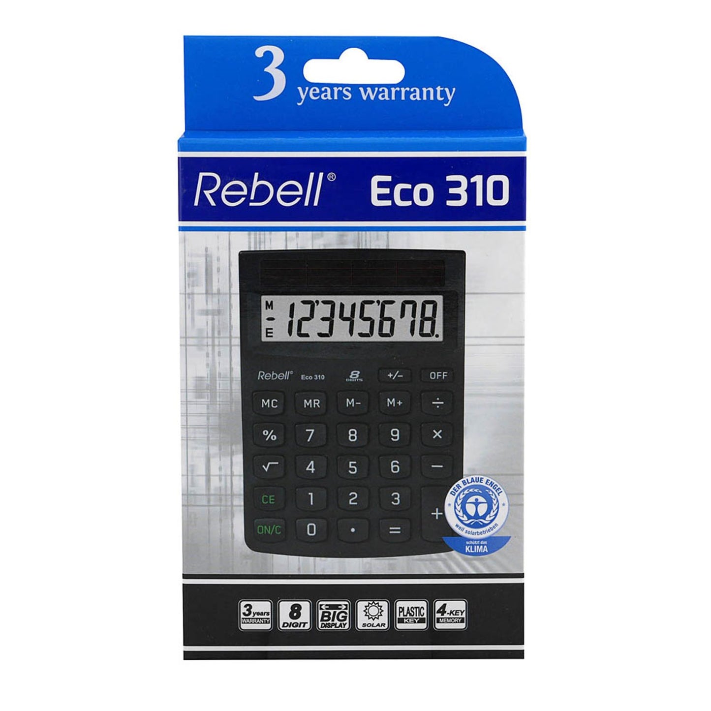 Rebell Eco 310 Tischrechner schwarz | RE-ECO 310 BX