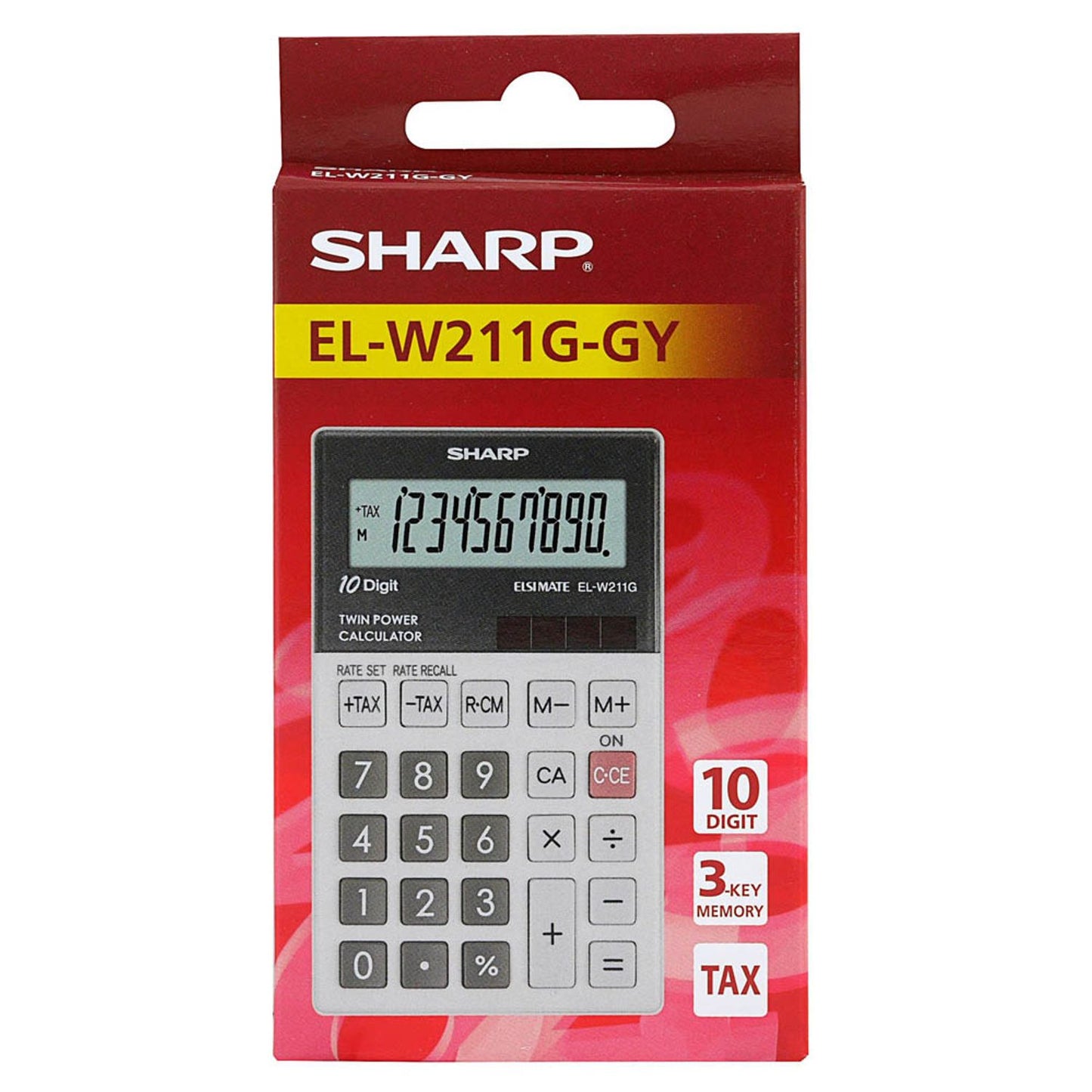 SHARP EL-W211G Taschenrechner schwarz/grau | SH-ELW211GGY