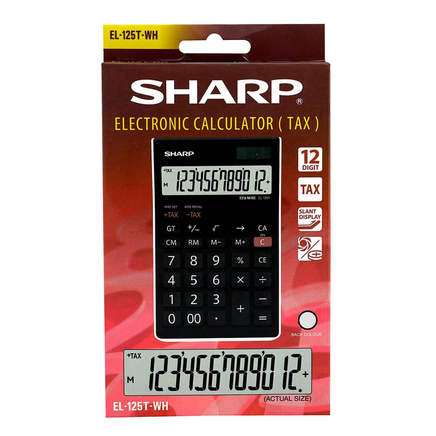 SHARP EL-125T Tischrechner schwarz | SH-EL125TWH