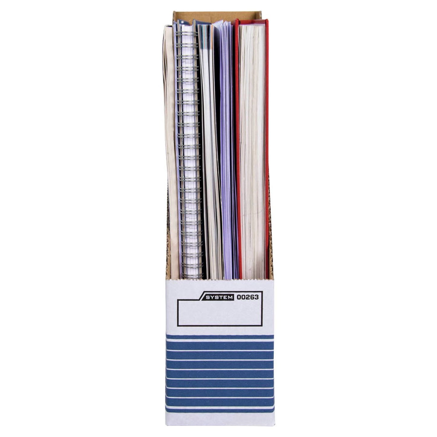 Bankers Box Archiv-Stehsammler weiß/blau | 26301 | 1 Pack = 10 St.