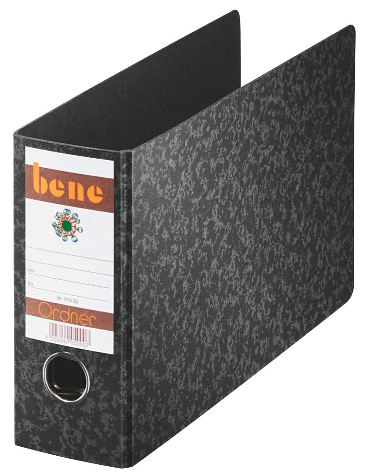 bene Spezial Ordner schwarz marmoriert Karton 7,5 cm DIN A5,