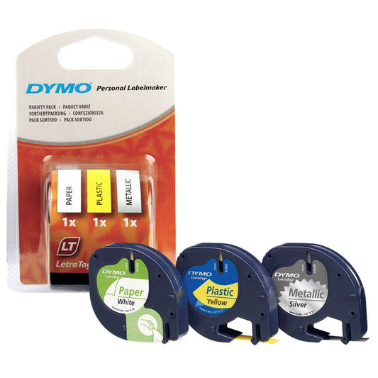 DYMO Schriftbänder LetraTag 91241 , 12 mm farbig sortiert | S0721800