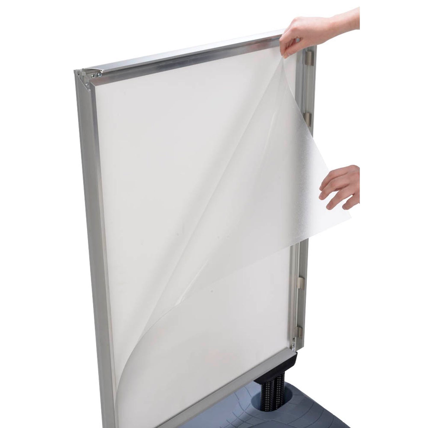 update displays Kundenstopper WindPro Lite silber DIN A1 2 Fächer | 1154038