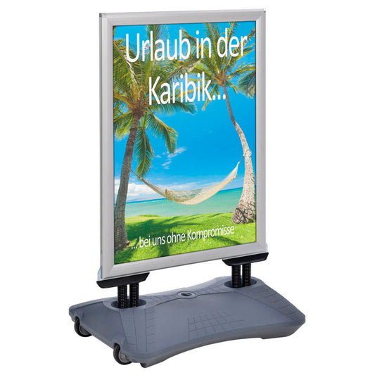 update displays Kundenstopper WindPro Plus silber DIN A1 2 Fächer | 1154018