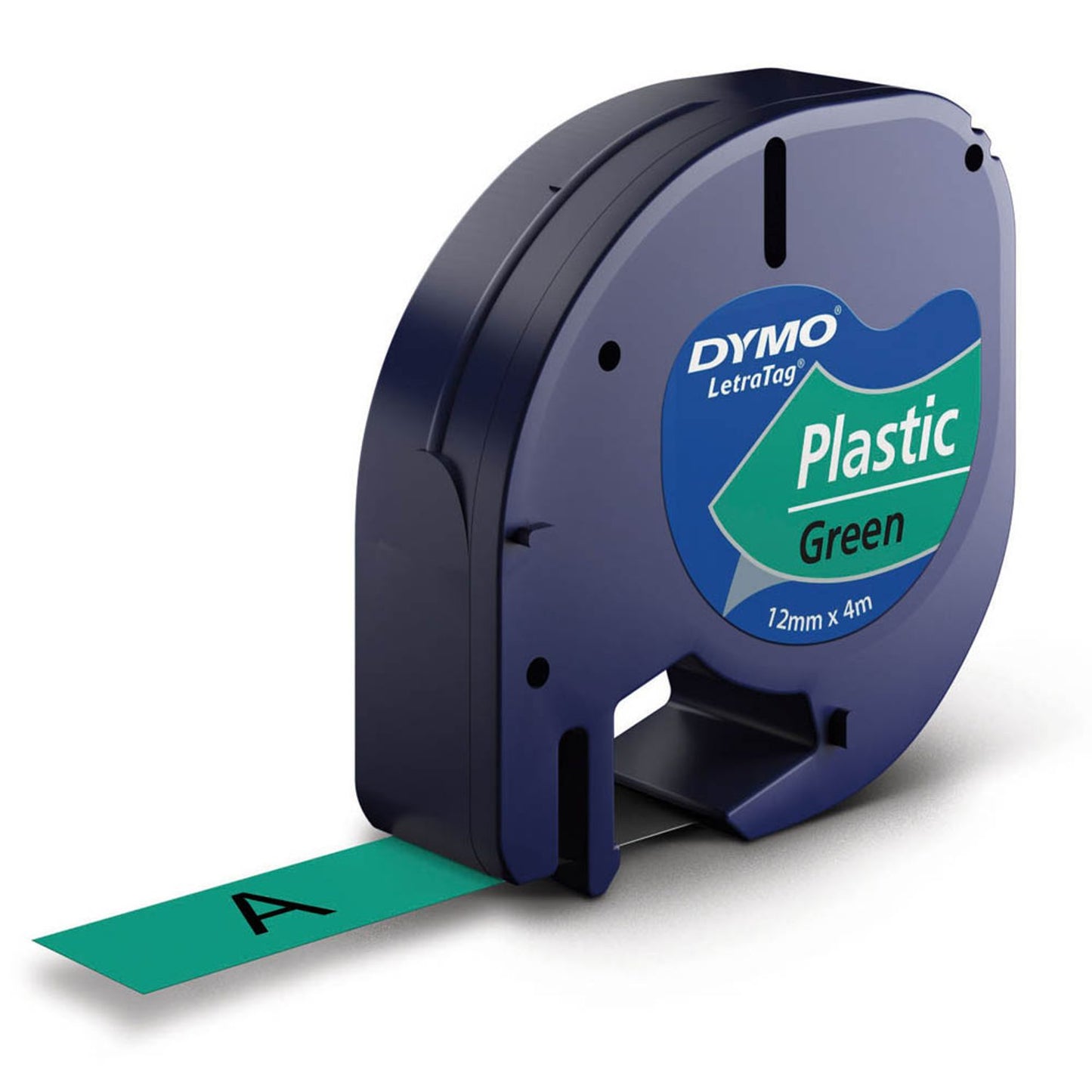 DYMO Schriftband LetraTag 91224 , 12 mm schwarz auf grün | S0721640