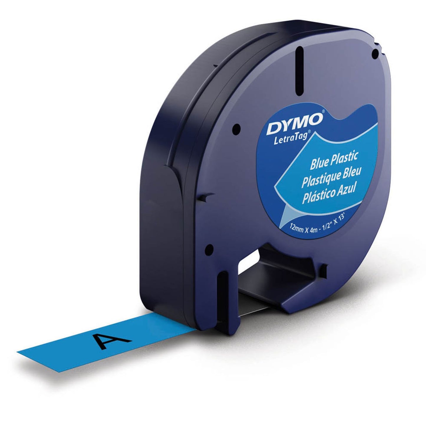 DYMO Schriftband LetraTag 91225 , 12 mm schwarz auf blau | S0721650