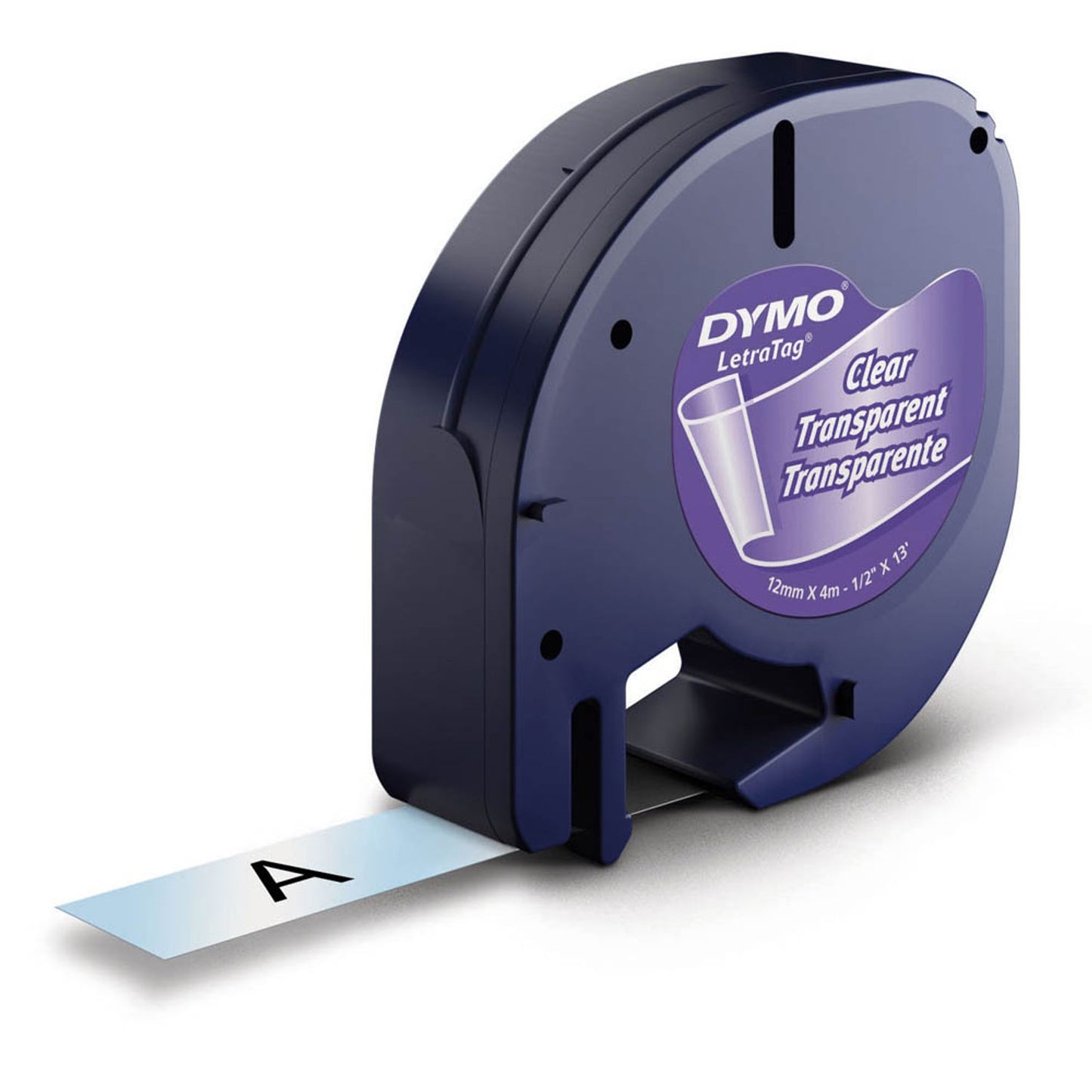 DYMO Schriftband LetraTag 16951 , 12 mm schwarz auf transparent | S0721530