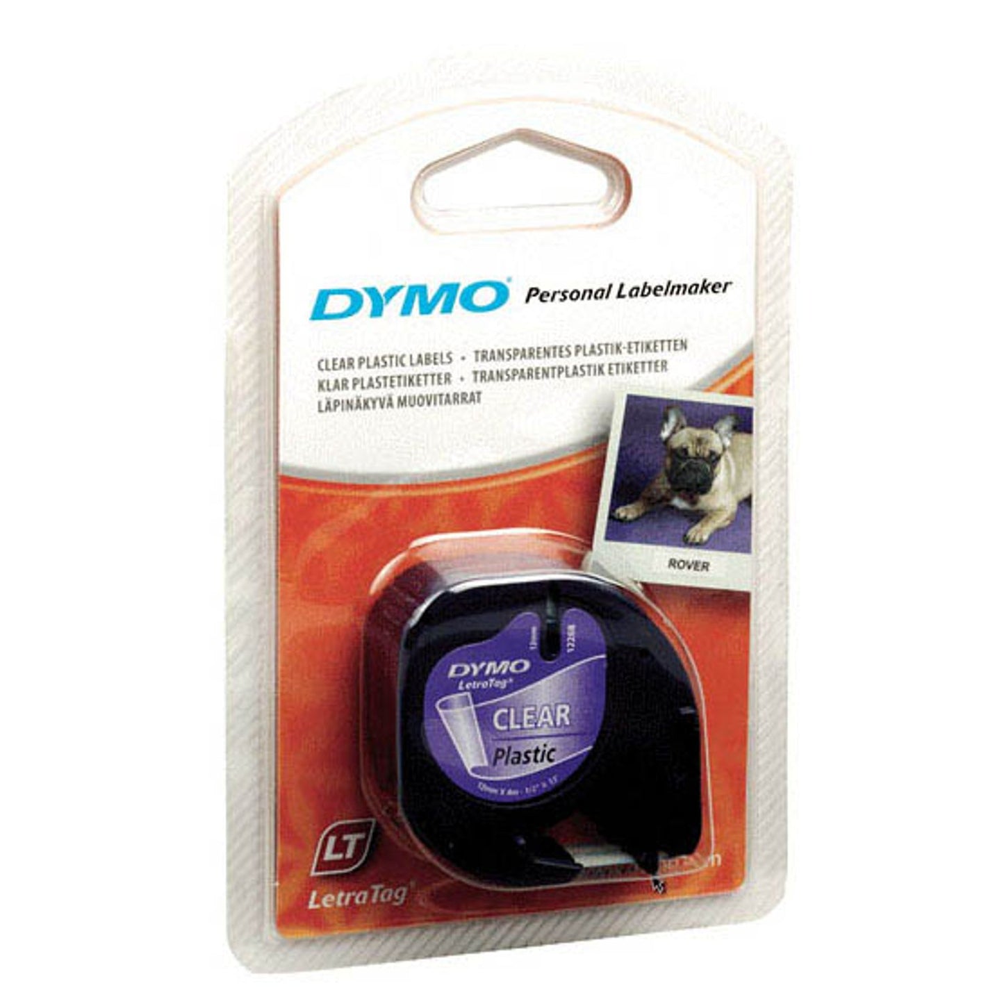 DYMO Schriftband LetraTag 16951 , 12 mm schwarz auf transparent | S0721530