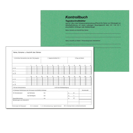 RNK-Verlag Tageskontrollblätter für das Fahrpersonal Formularbuch | 3095