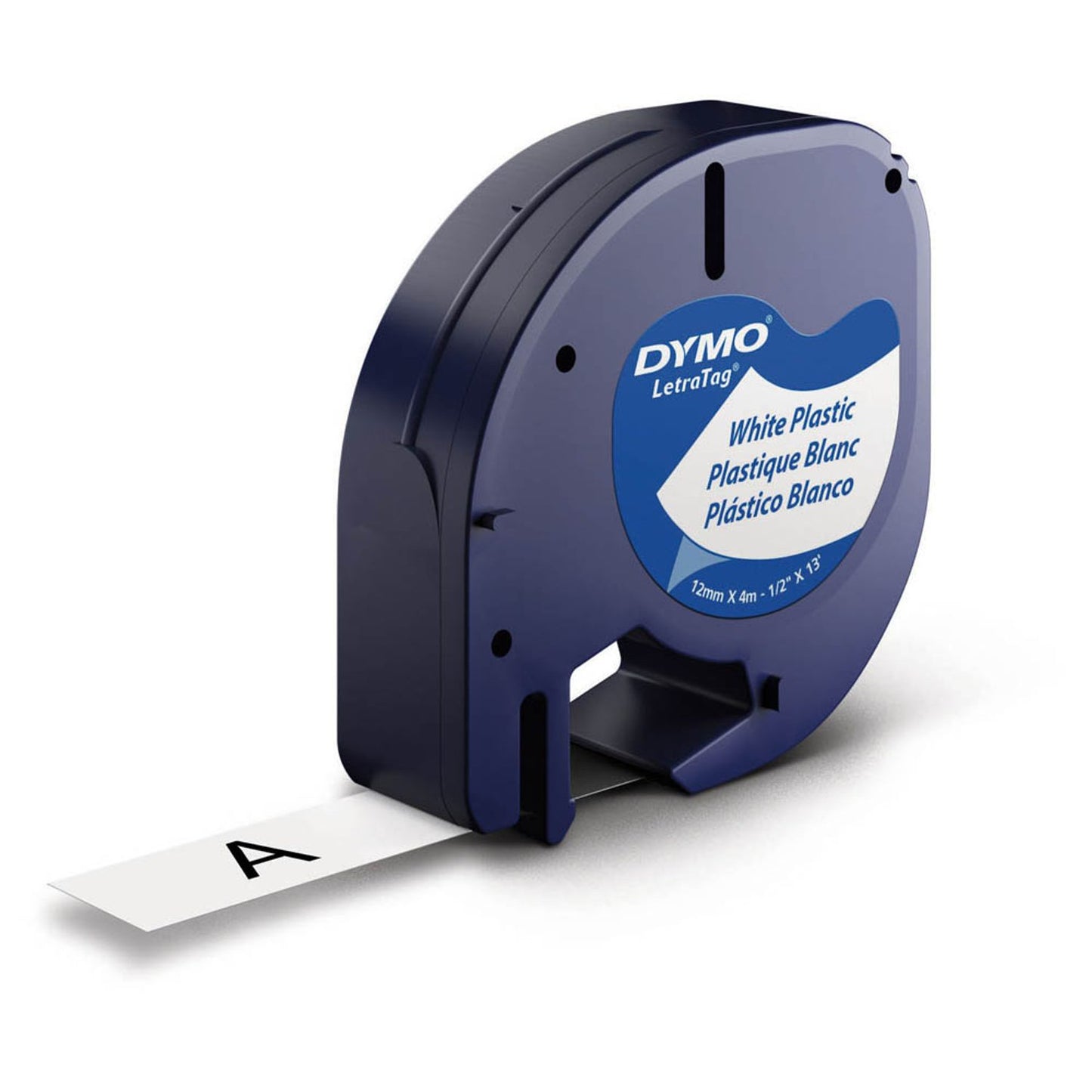 DYMO Schriftband LetraTag 91221 , 12 mm schwarz auf weiß | S0721660