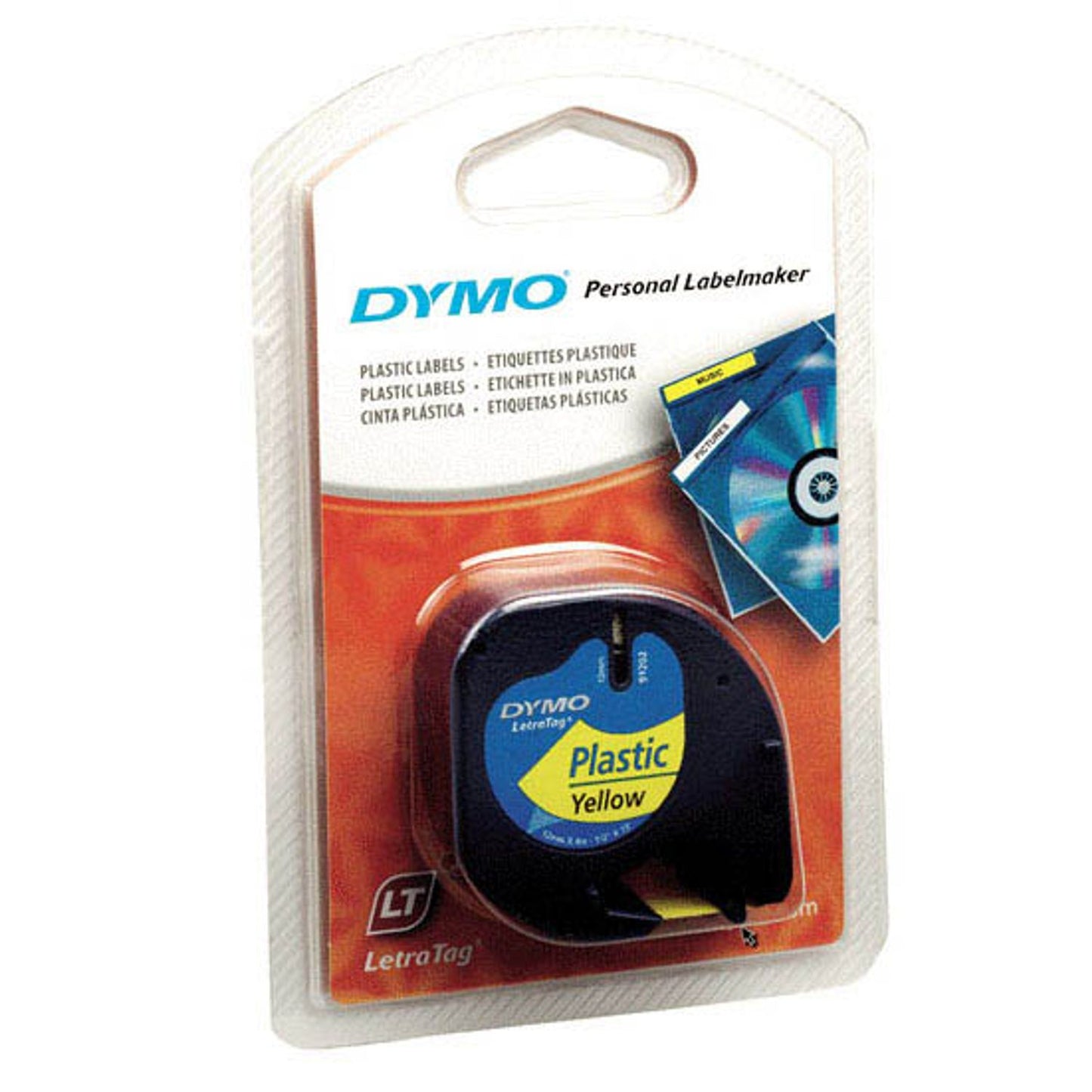 DYMO Schriftband LetraTag 91222 , 12 mm schwarz auf gelb | S0721620