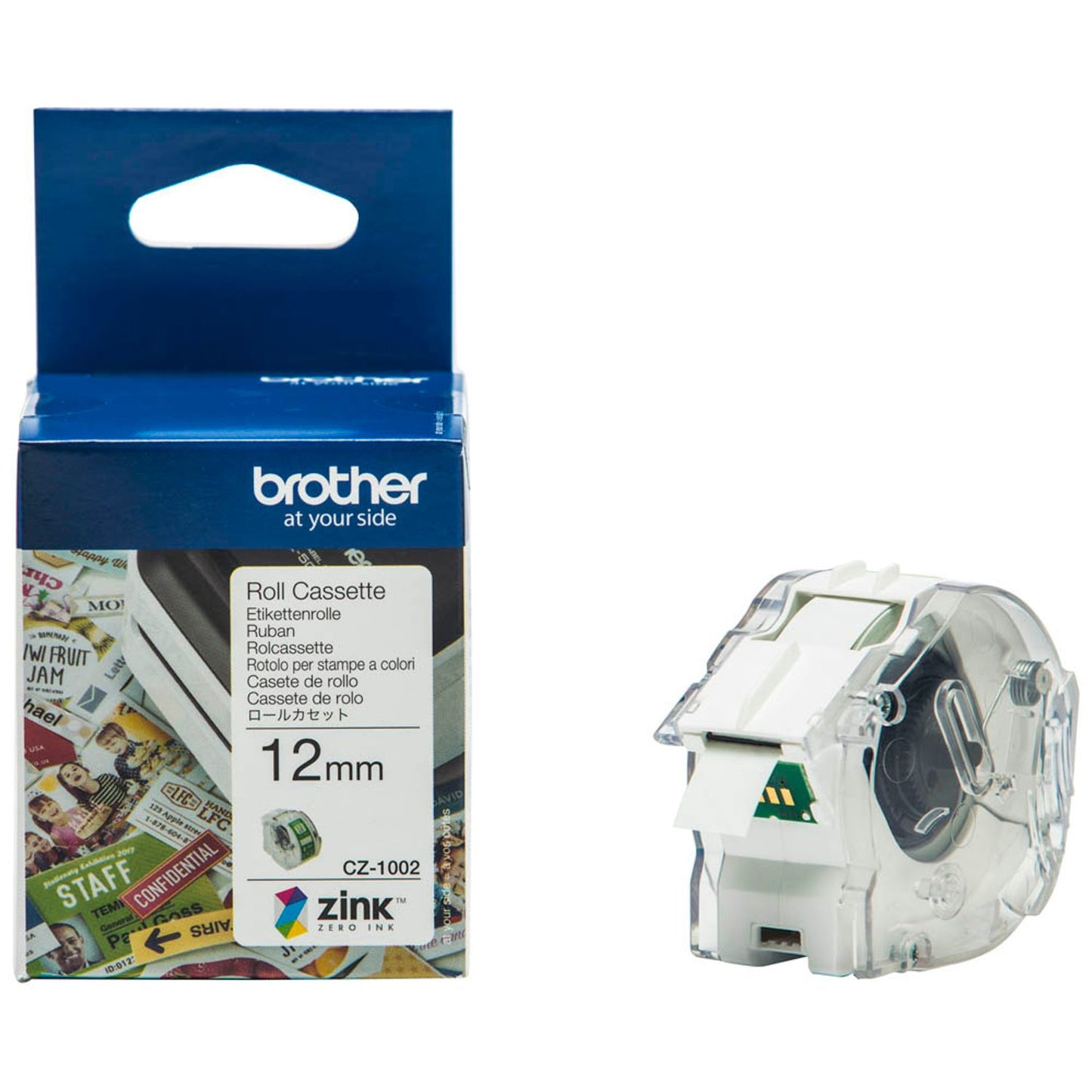 brother Endlospapierrolle für Etikettendrucker weiß 12,0 mm x 5,0 m | CZ-1002