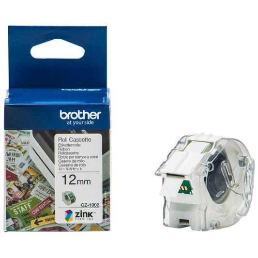 brother Endlospapierrolle für Etikettendrucker weiß 12,0 mm x 5,0 m | CZ-1002